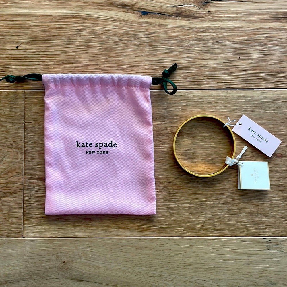 NWT: Kate Spade Bride Idiom Wedding Bangle in "Gold" Tone Finish